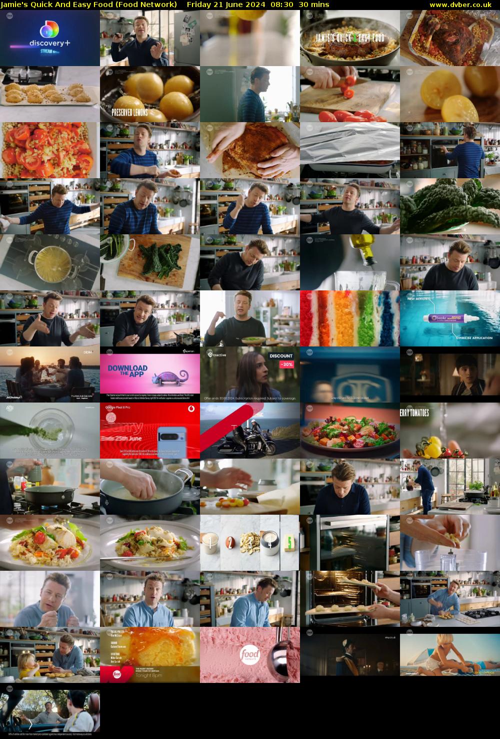 Jamie's Quick And Easy Food (Food Network) Friday 21 June 2024 08:30 - 09:00