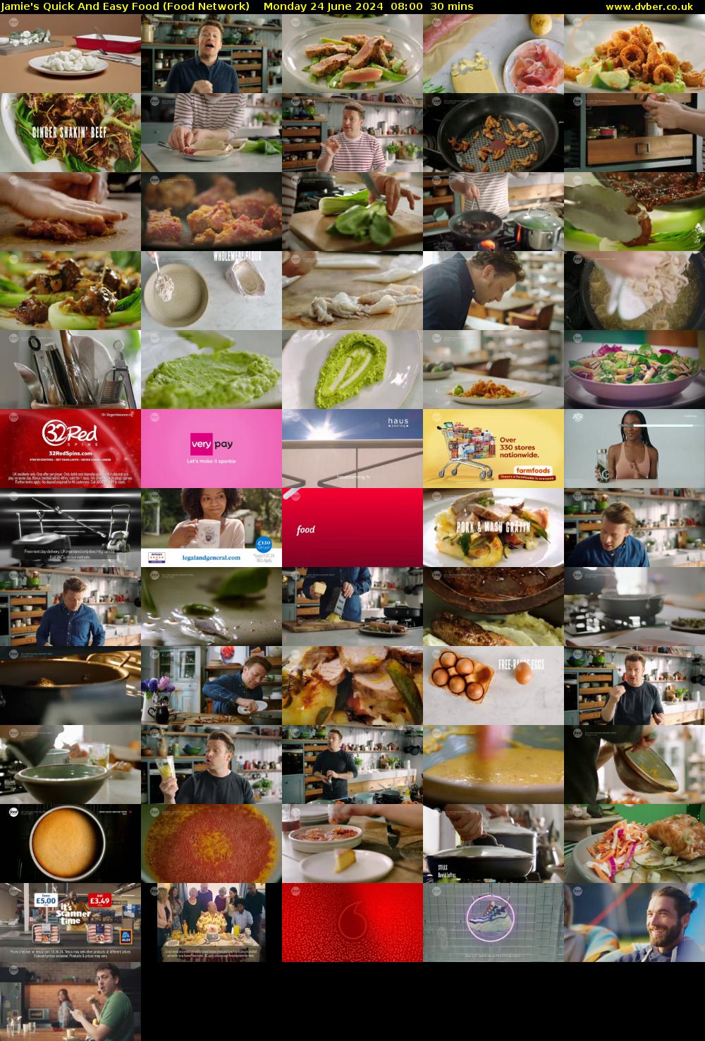 Jamie's Quick And Easy Food (Food Network) Monday 24 June 2024 08:00 - 08:30