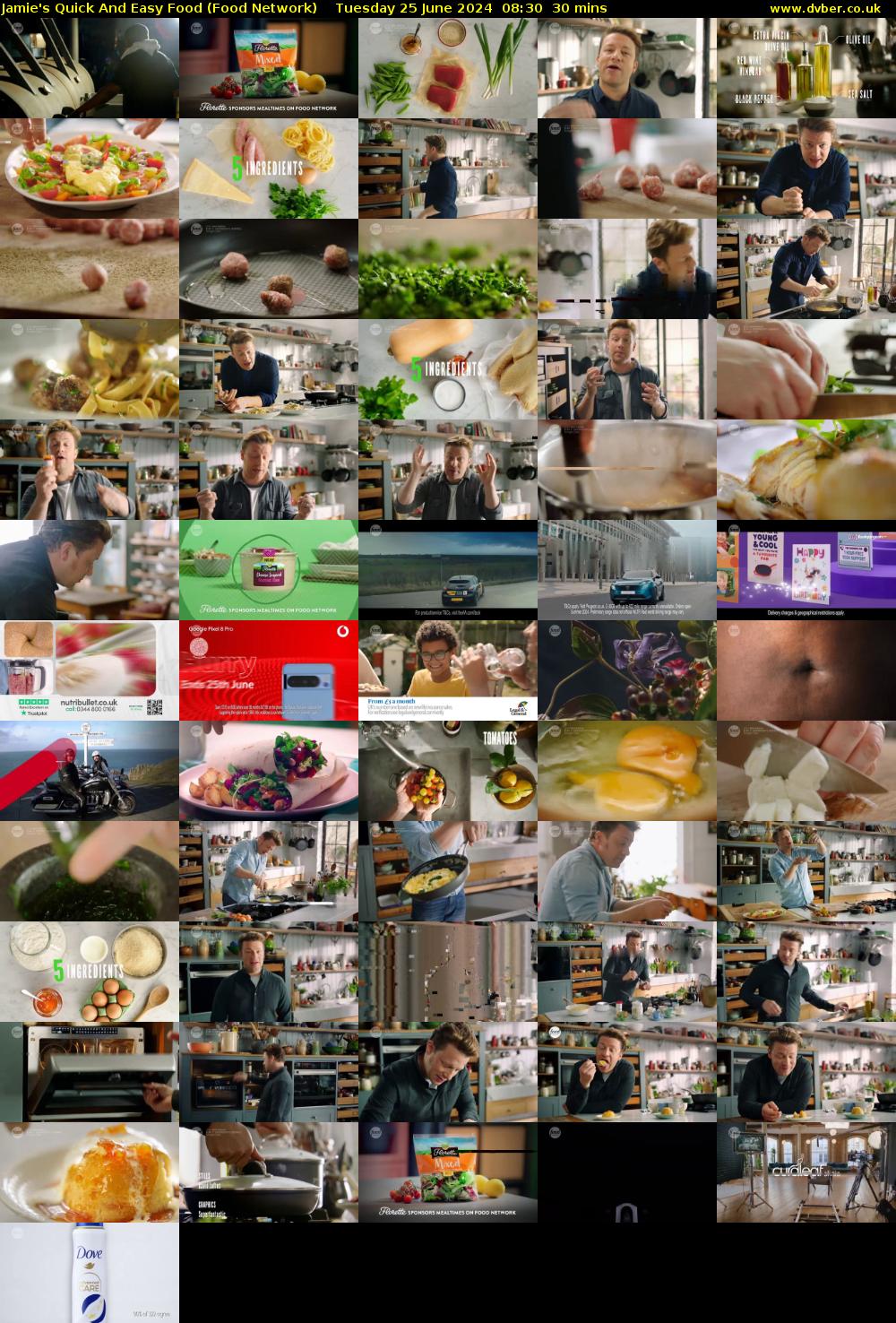 Jamie's Quick And Easy Food (Food Network) Tuesday 25 June 2024 08:30 - 09:00