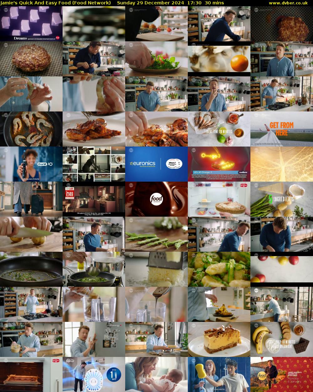 Jamie's Quick And Easy Food (Food Network) Sunday 29 December 2024 17:30 - 18:00