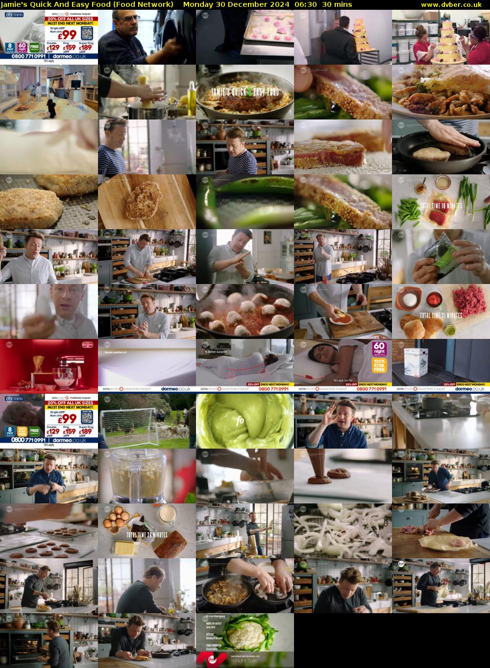 Jamie's Quick And Easy Food (Food Network) Monday 30 December 2024 06:30 - 07:00