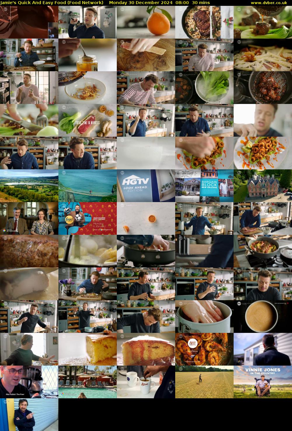 Jamie's Quick And Easy Food (Food Network) Monday 30 December 2024 08:00 - 08:30