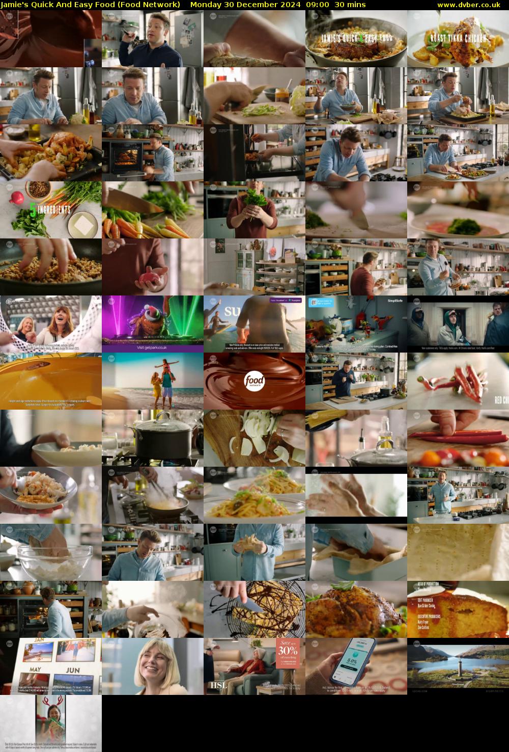 Jamie's Quick And Easy Food (Food Network) Monday 30 December 2024 09:00 - 09:30
