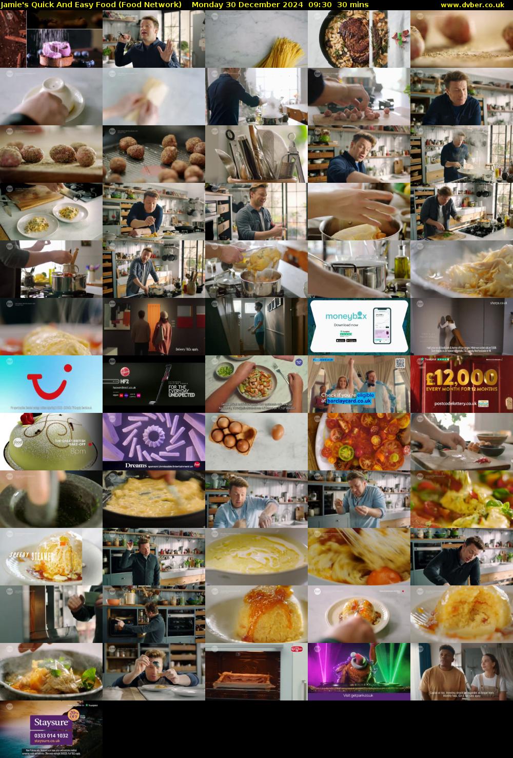 Jamie's Quick And Easy Food (Food Network) Monday 30 December 2024 09:30 - 10:00