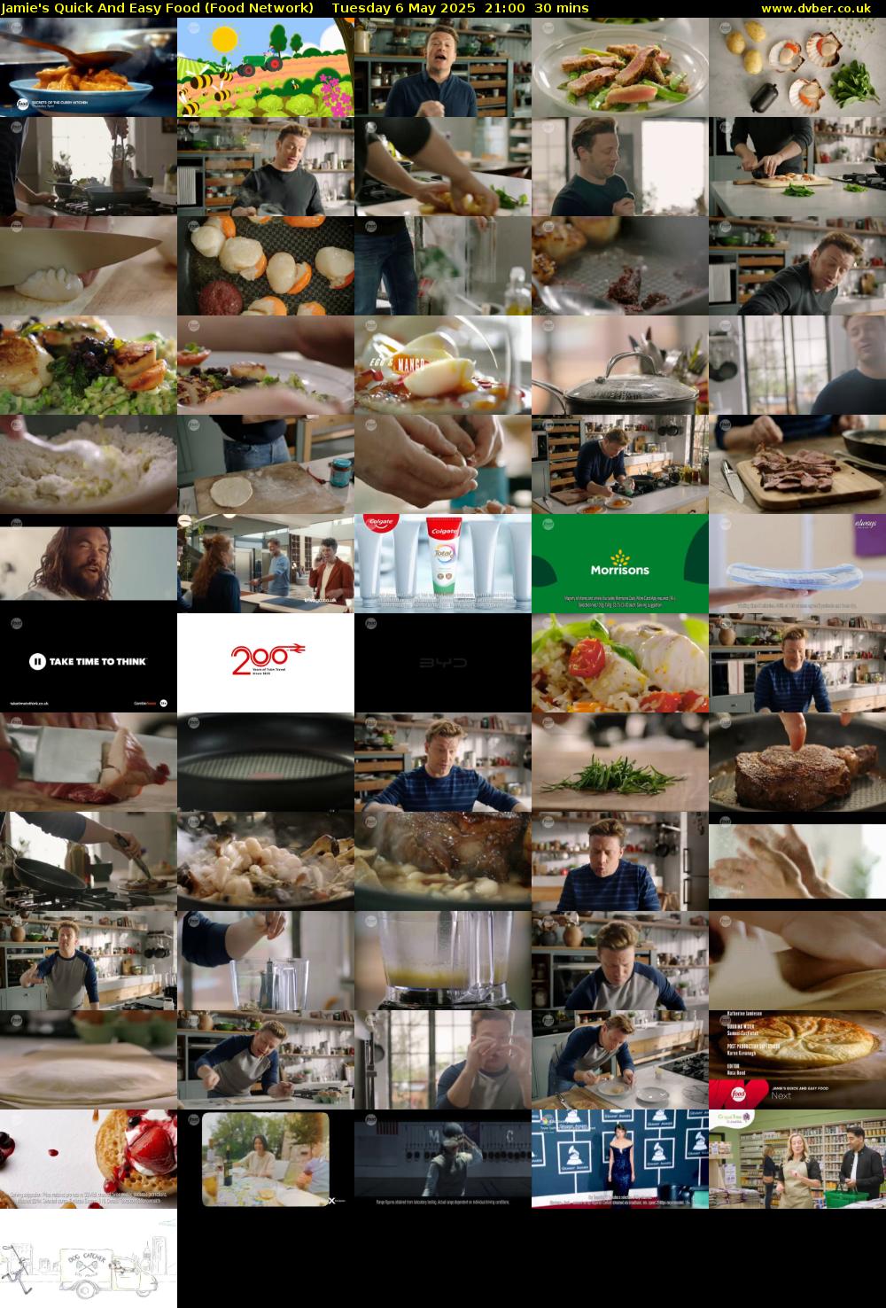 Jamie's Quick And Easy Food (Food Network) Tuesday 6 May 2025 21:00 - 21:30