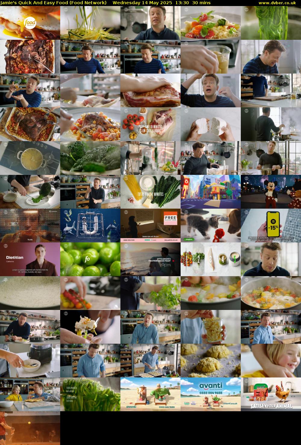 Jamie's Quick And Easy Food (Food Network) Wednesday 14 May 2025 13:30 - 14:00