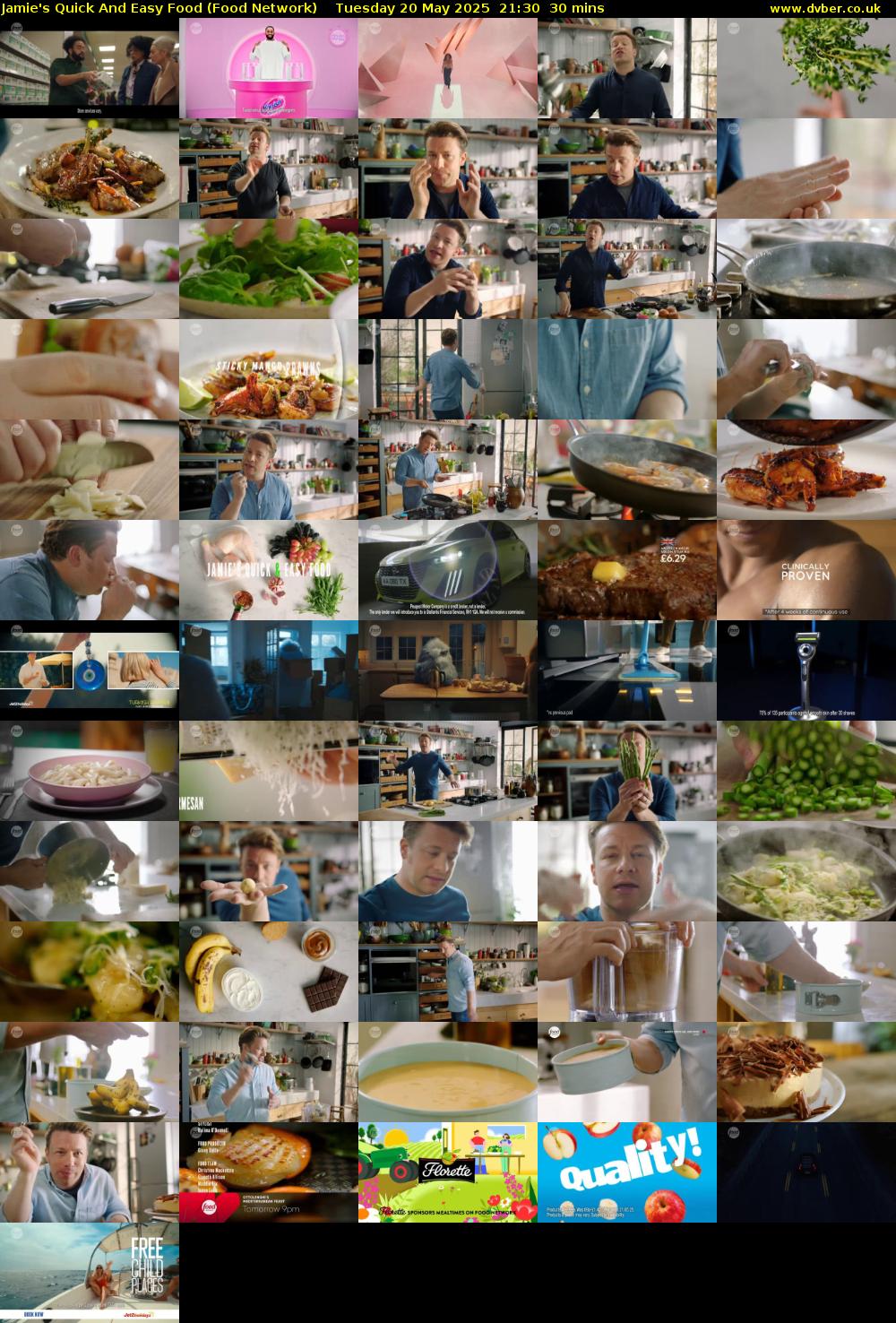 Jamie's Quick And Easy Food (Food Network) Tuesday 20 May 2025 21:30 - 22:00