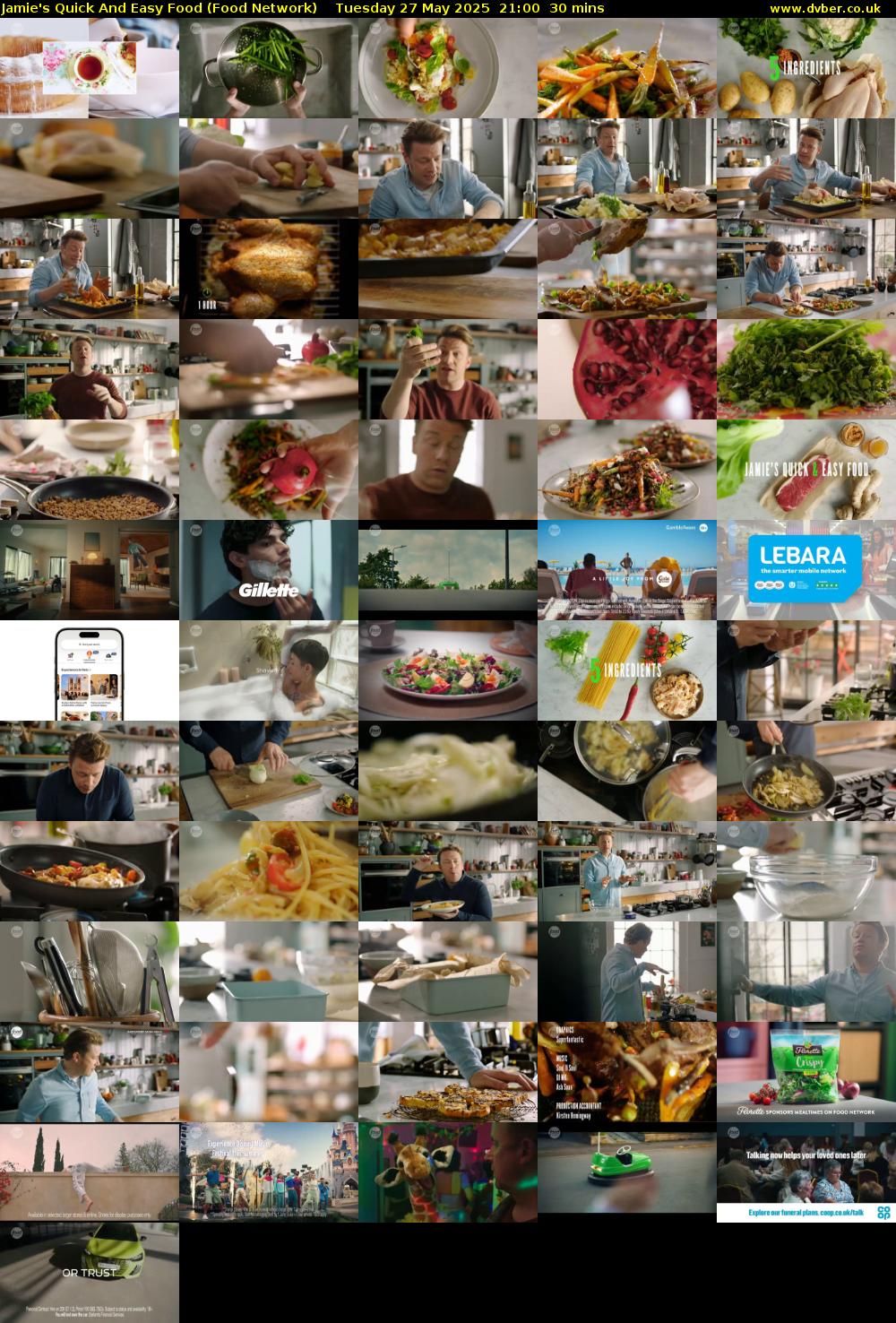 Jamie's Quick And Easy Food (Food Network) Tuesday 27 May 2025 21:00 - 21:30
