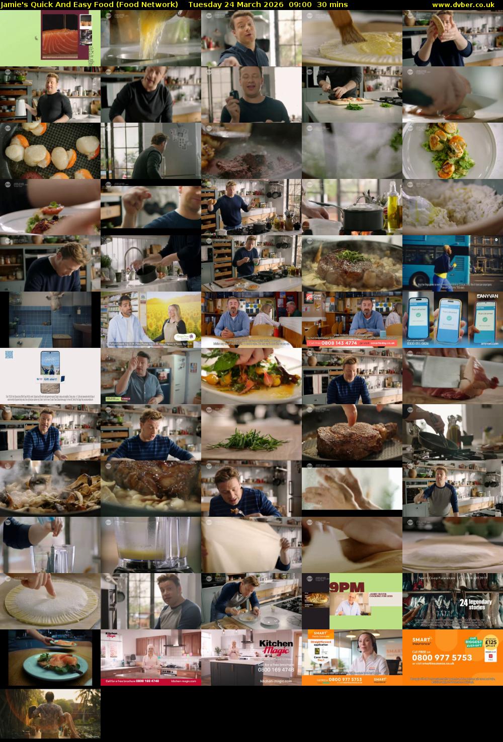 Jamie's Quick And Easy Food (Food Network) Tuesday 24 March 2026 09:00 - 09:30