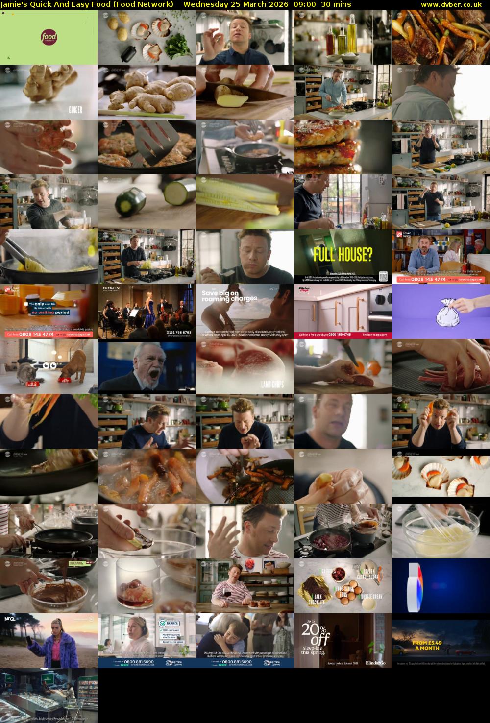 Jamie's Quick And Easy Food (Food Network) Wednesday 25 March 2026 09:00 - 09:30