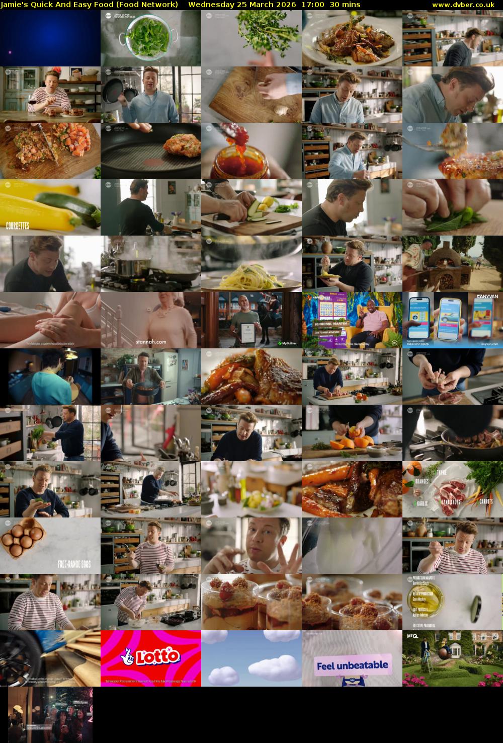 Jamie's Quick And Easy Food (Food Network) Wednesday 25 March 2026 17:00 - 17:30