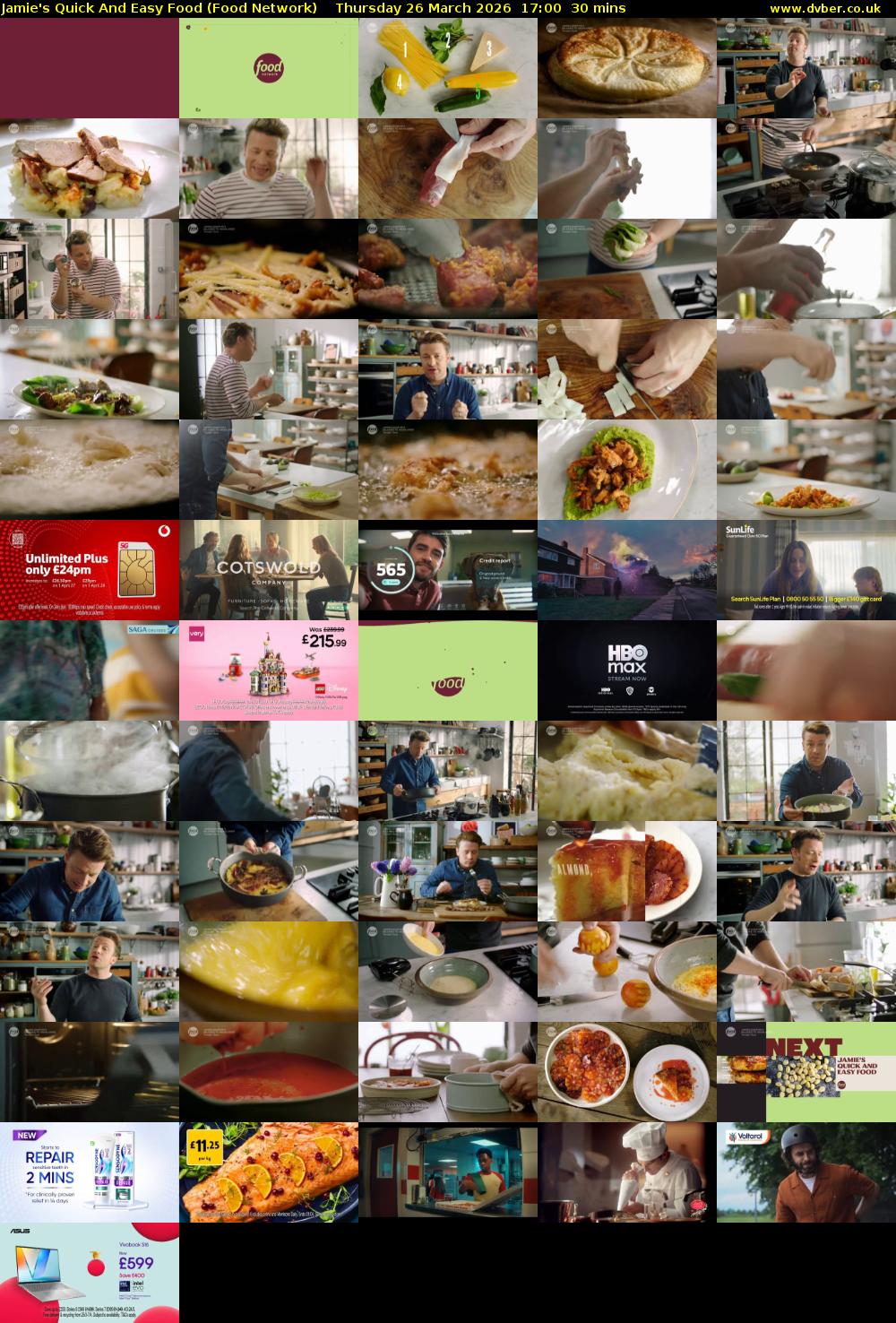 Jamie's Quick And Easy Food (Food Network) Thursday 26 March 2026 17:00 - 17:30