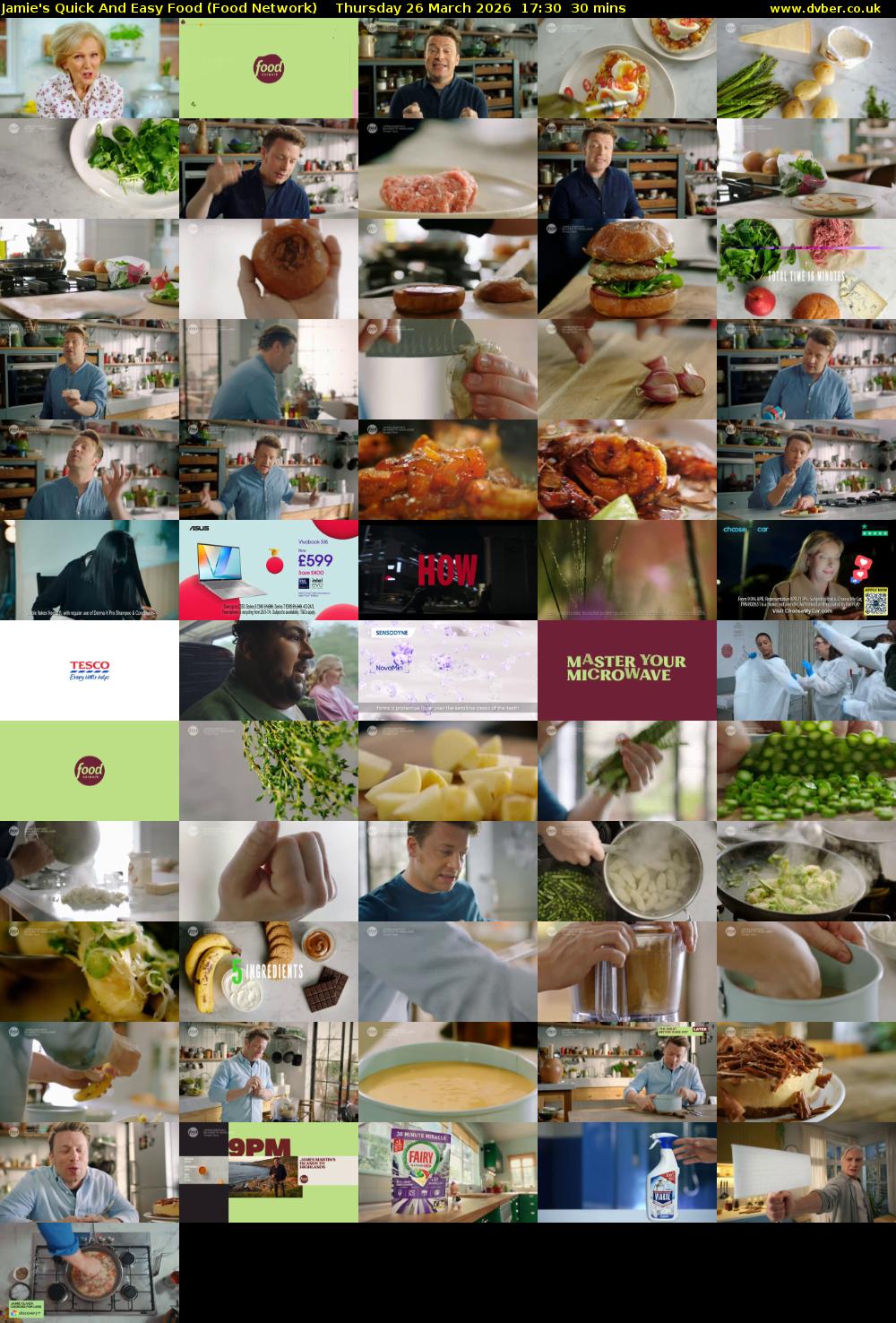 Jamie's Quick And Easy Food (Food Network) Thursday 26 March 2026 17:30 - 18:00
