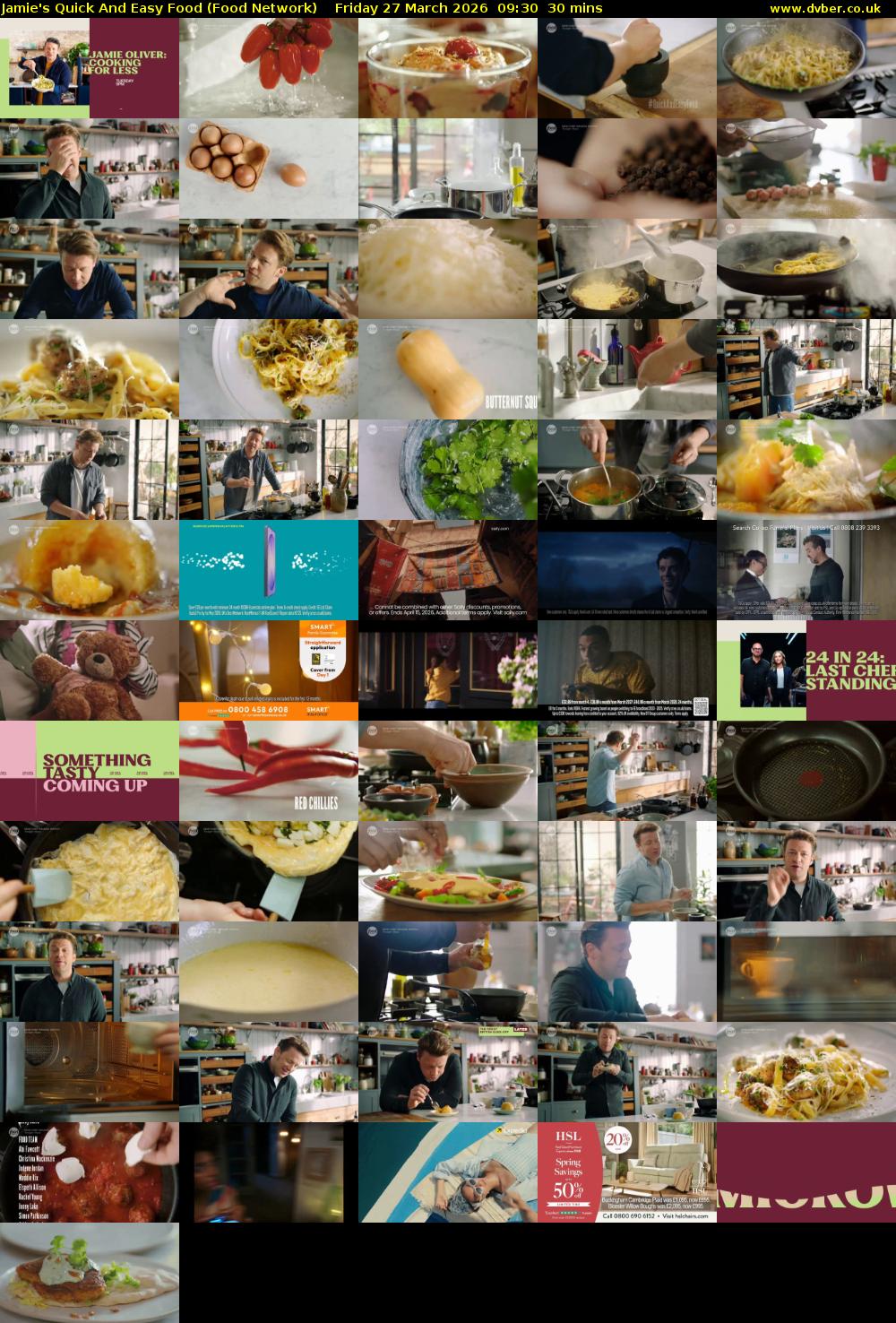 Jamie's Quick And Easy Food (Food Network) Friday 27 March 2026 09:30 - 10:00