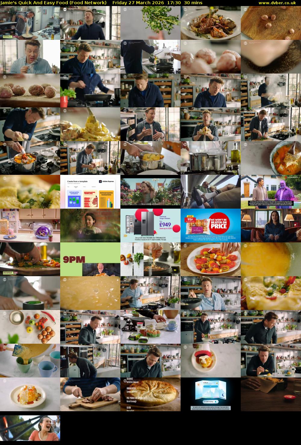 Jamie's Quick And Easy Food (Food Network) Friday 27 March 2026 17:30 - 18:00