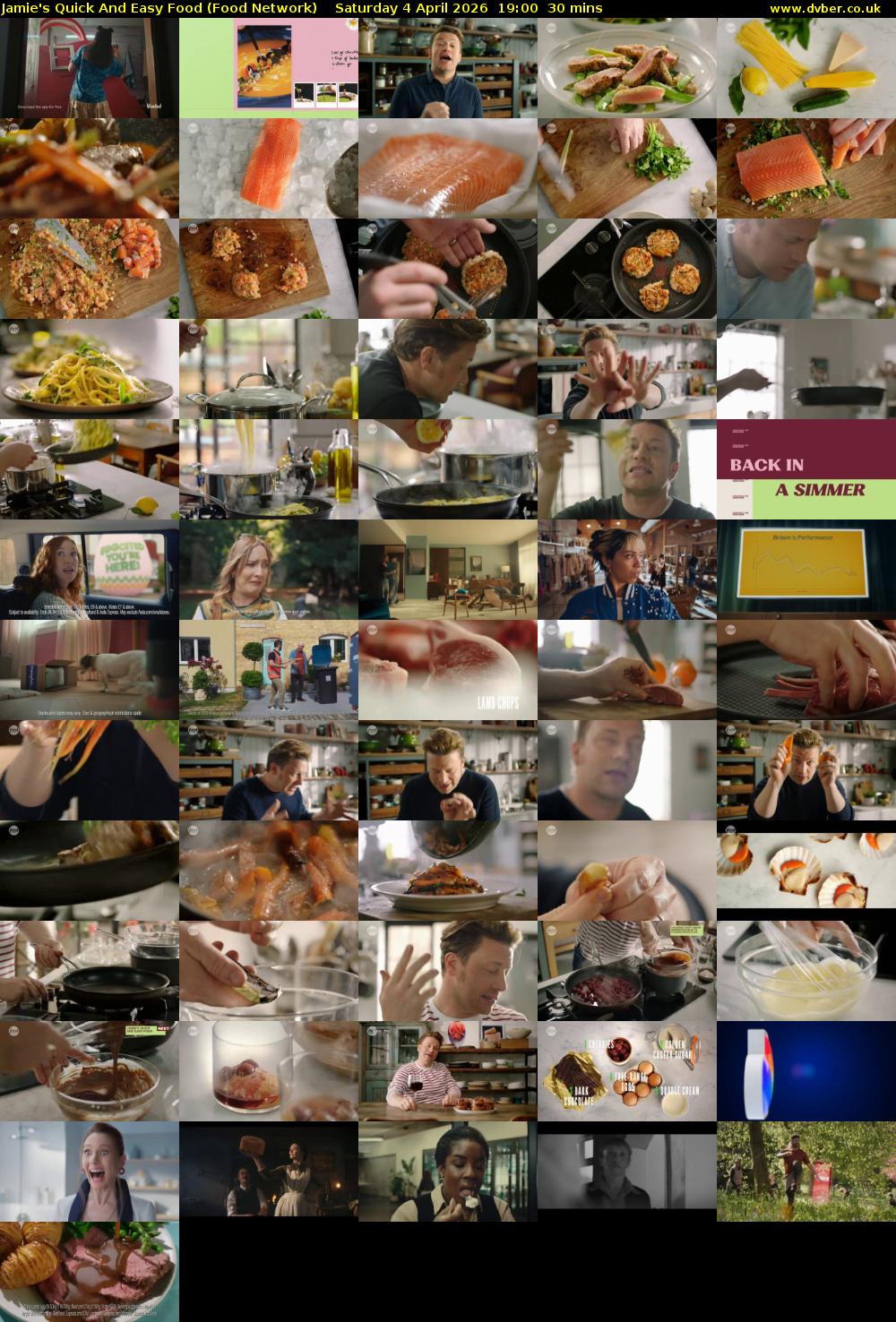 Jamie's Quick And Easy Food (Food Network) Saturday 4 April 2026 19:00 - 19:30