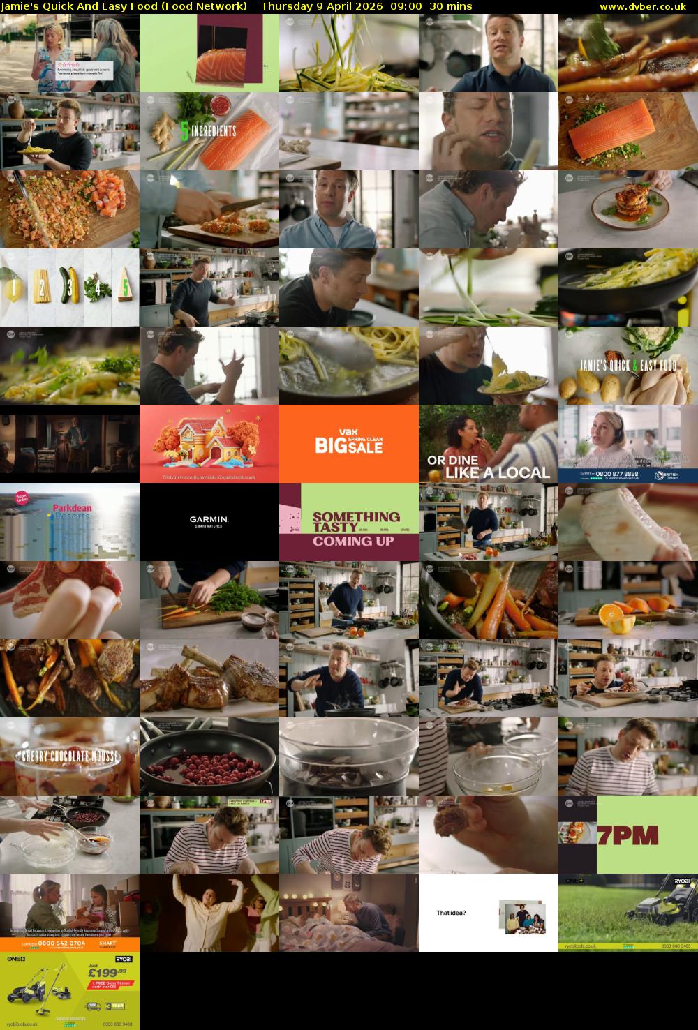 Jamie's Quick And Easy Food (Food Network) Thursday 9 April 2026 09:00 - 09:30