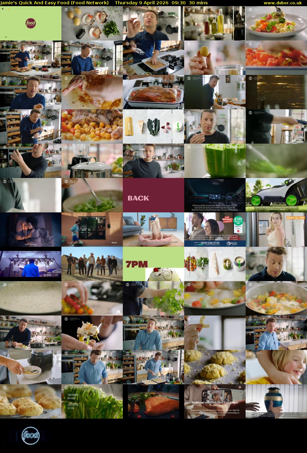 Jamie's Quick And Easy Food (Food Network) Thursday 9 April 2026 09:30 - 10:00