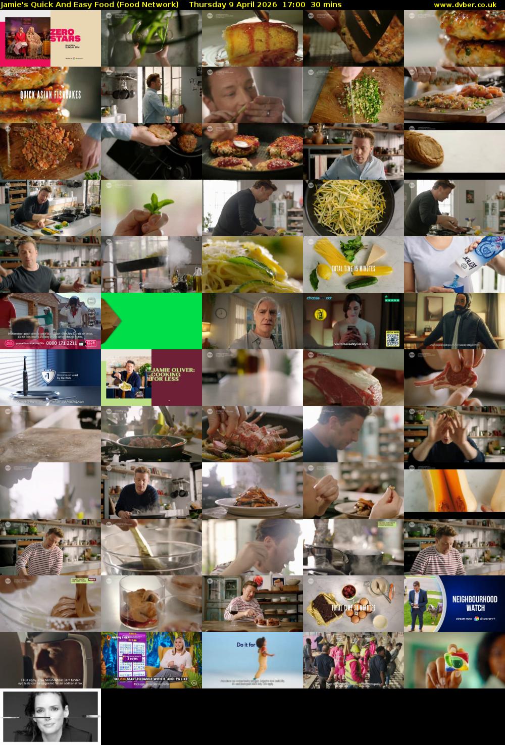 Jamie's Quick And Easy Food (Food Network) Thursday 9 April 2026 17:00 - 17:30