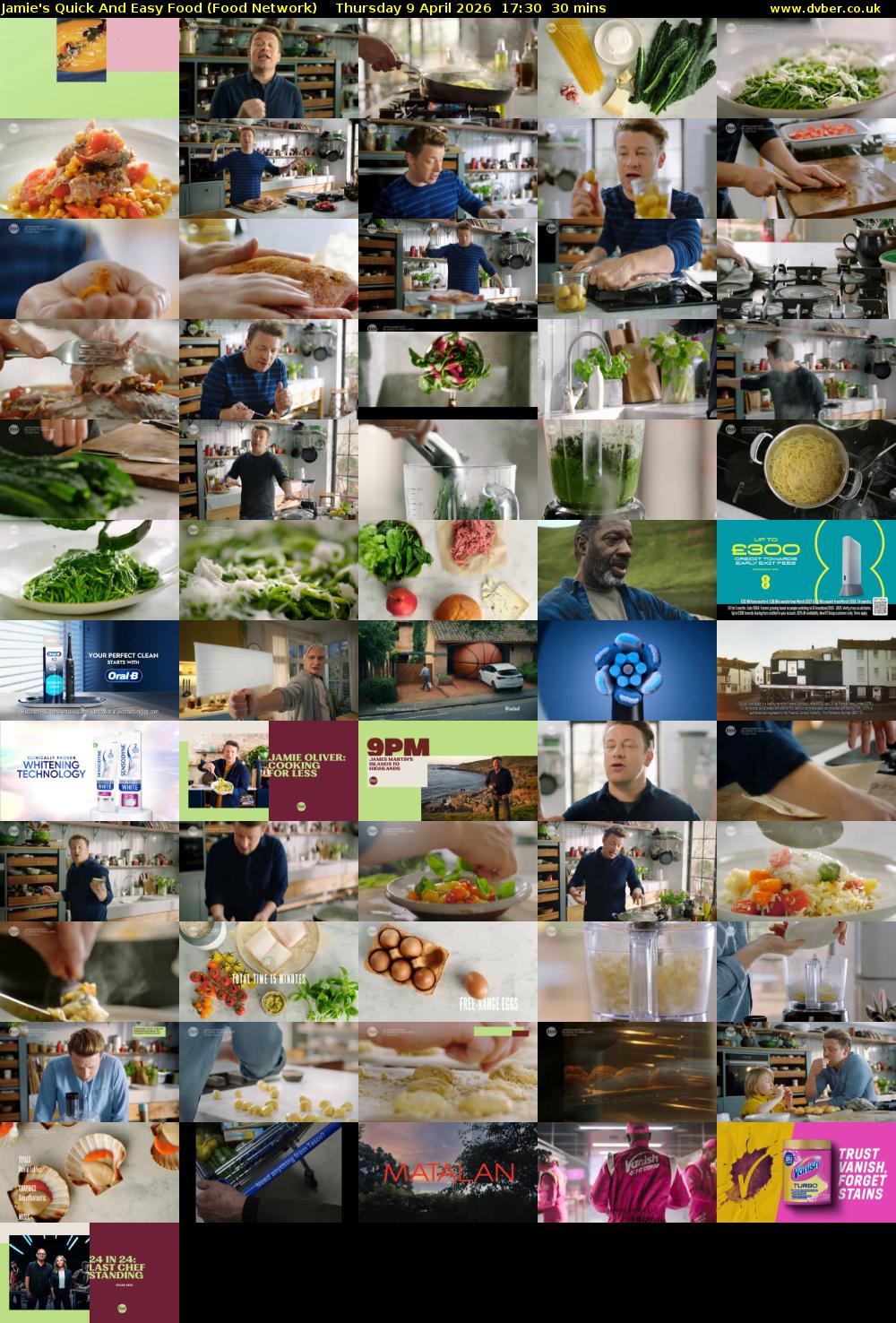 Jamie's Quick And Easy Food (Food Network) Thursday 9 April 2026 17:30 - 18:00
