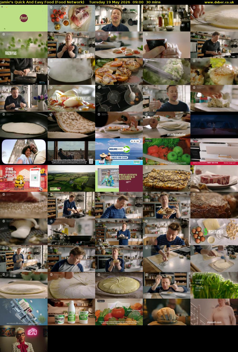 Jamie's Quick And Easy Food (Food Network) Tuesday 19 May 2026 09:00 - 09:30