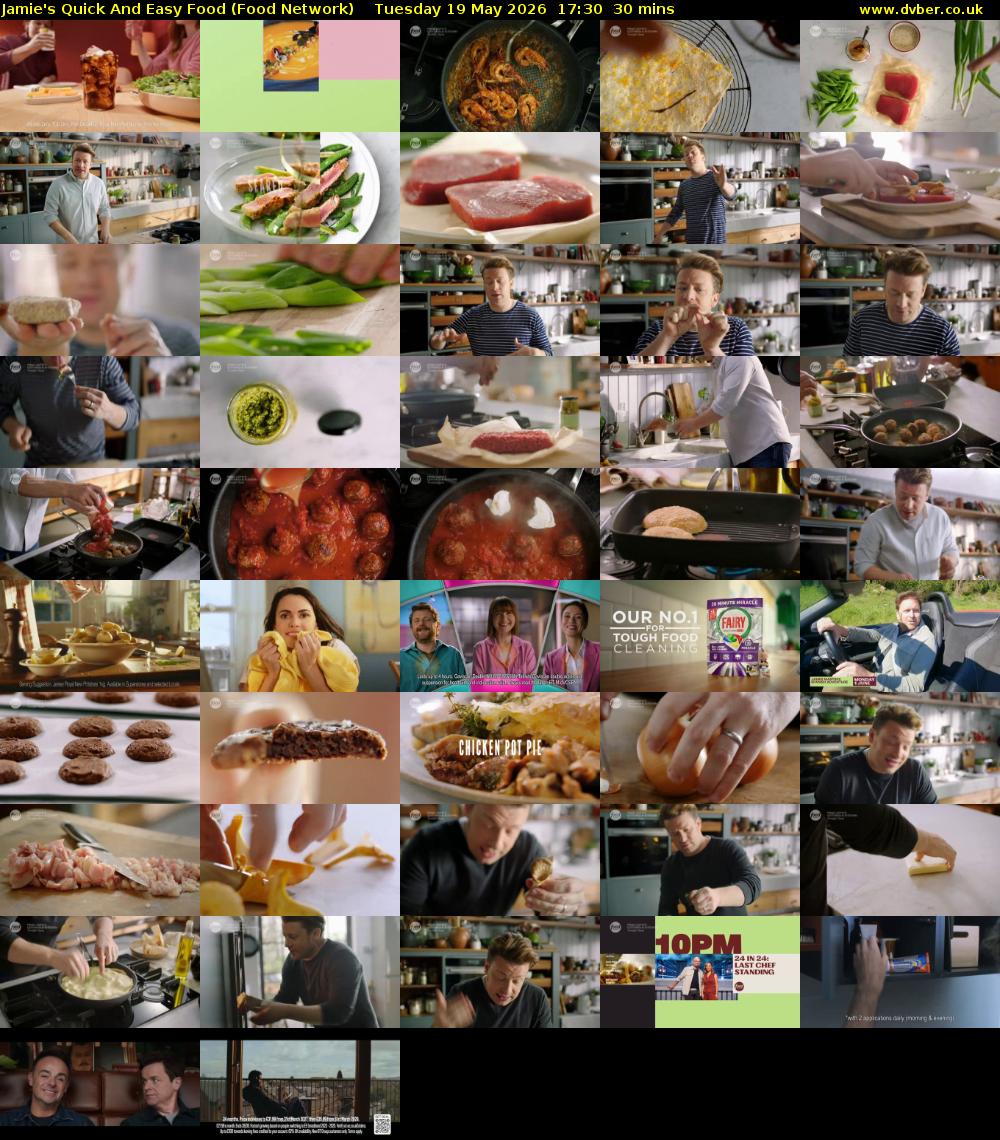 Jamie's Quick And Easy Food (Food Network) Tuesday 19 May 2026 17:30 - 18:00