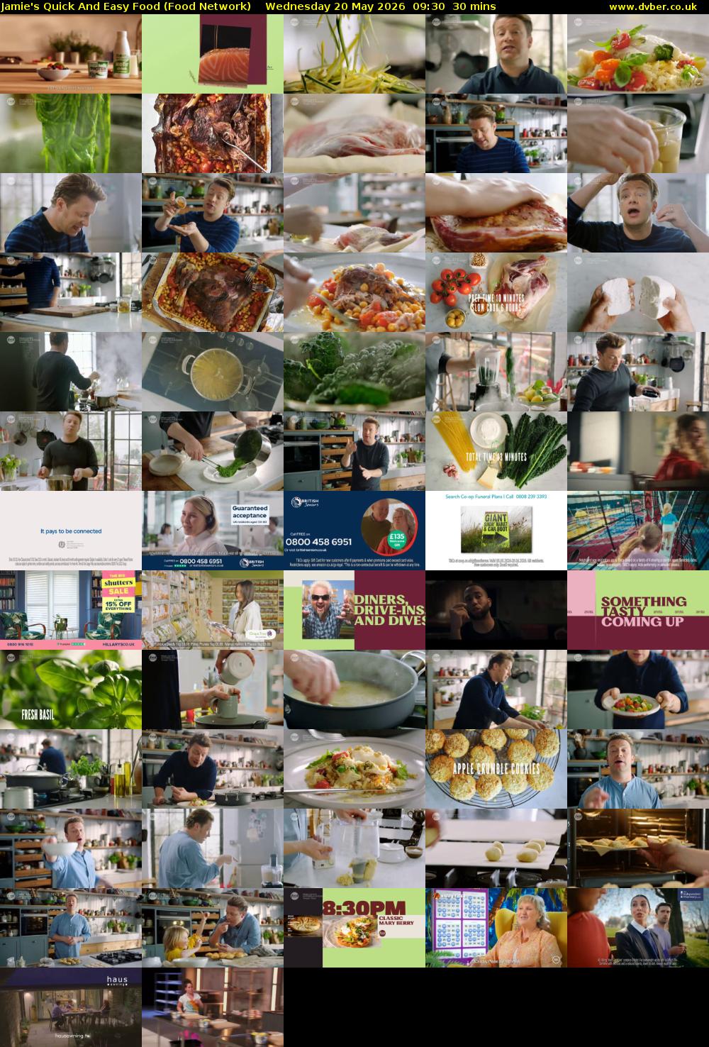 Jamie's Quick And Easy Food (Food Network) Wednesday 20 May 2026 09:30 - 10:00
