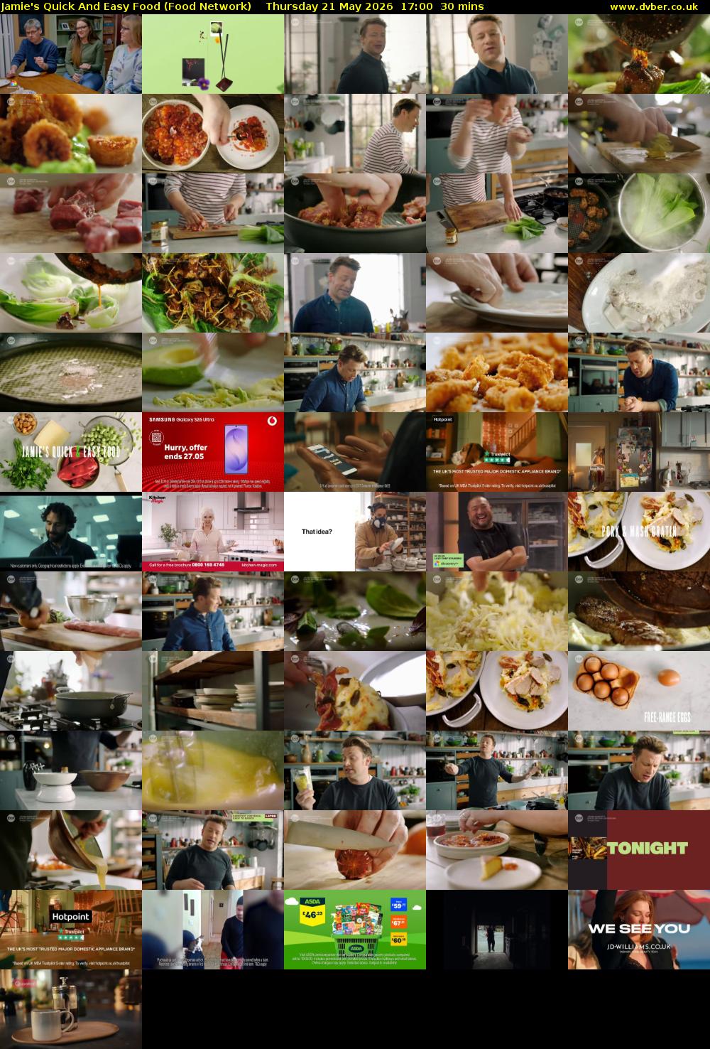 Jamie's Quick And Easy Food (Food Network) Thursday 21 May 2026 17:00 - 17:30
