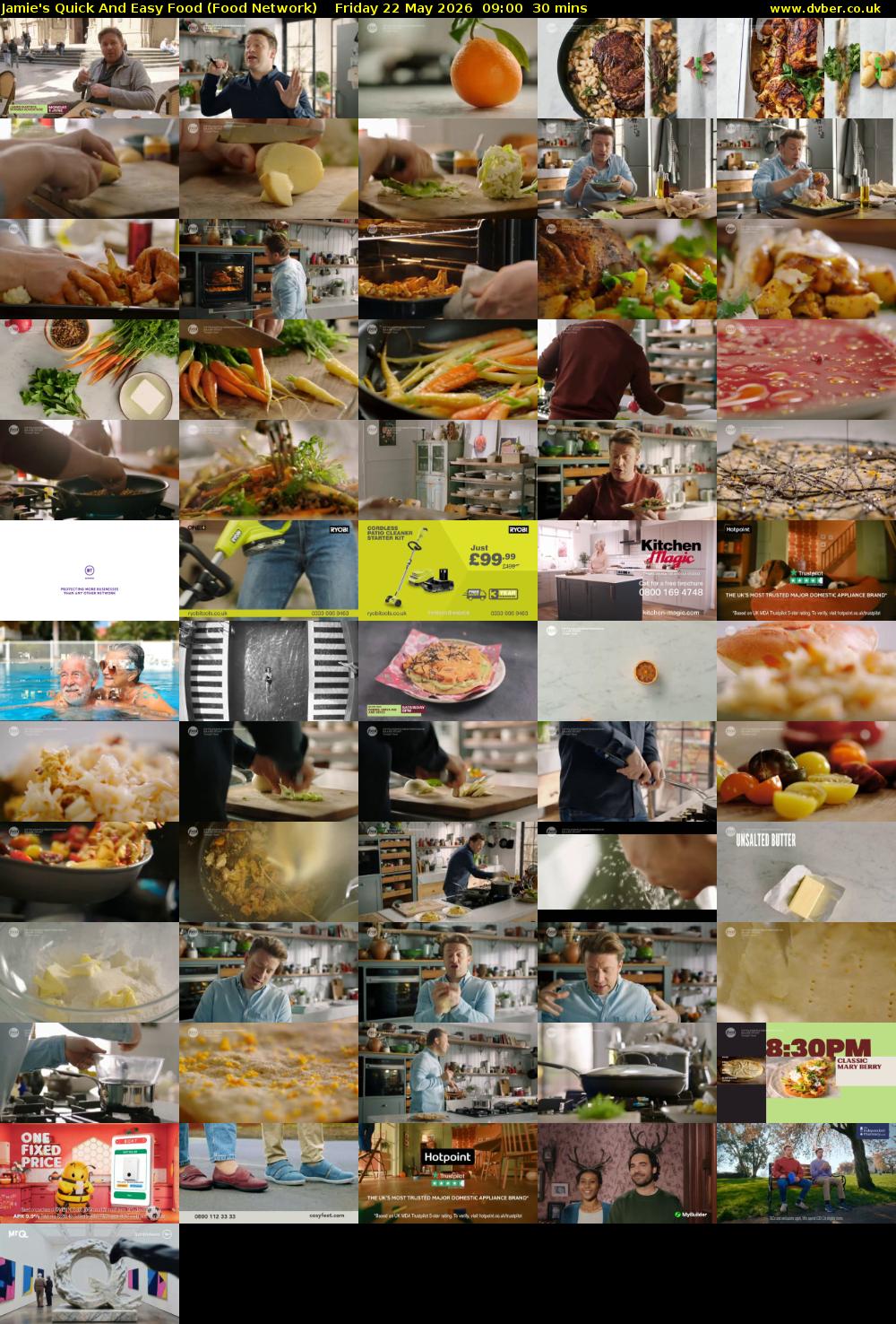 Jamie's Quick And Easy Food (Food Network) Friday 22 May 2026 09:00 - 09:30