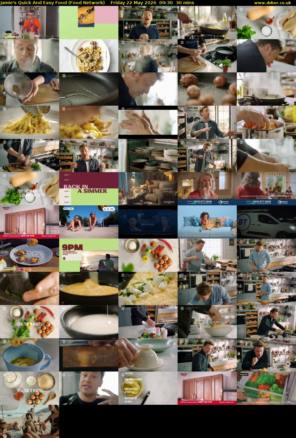 Jamie's Quick And Easy Food (Food Network) Friday 22 May 2026 09:30 - 10:00