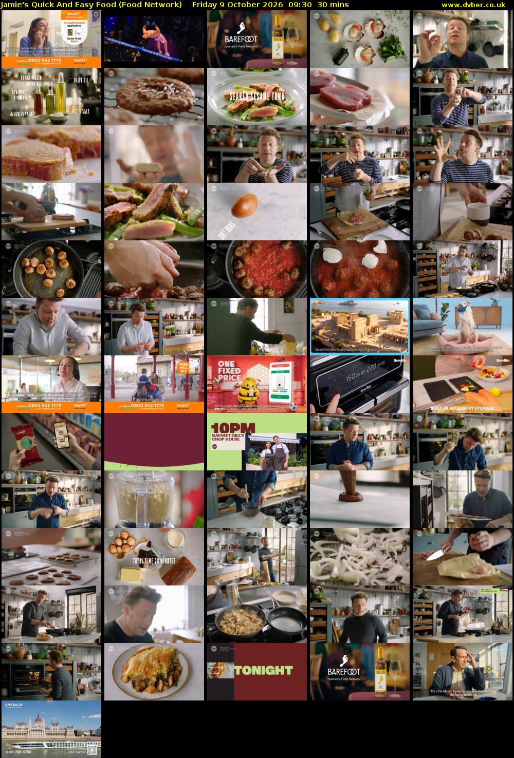 Jamie's Quick And Easy Food (Food Network) Friday 9 October 2026 09:30 - 10:00