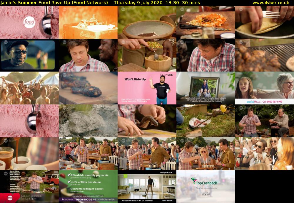 Jamie's Summer Food Rave Up (Food Network) Thursday 9 July 2020 13:30 - 14:00
