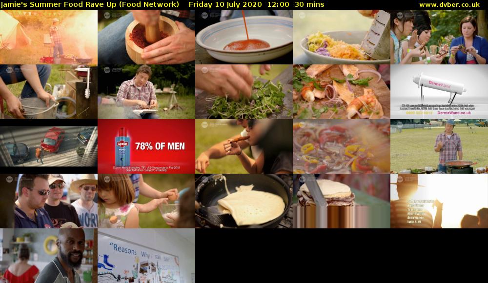 Jamie's Summer Food Rave Up (Food Network) Friday 10 July 2020 12:00 - 12:30