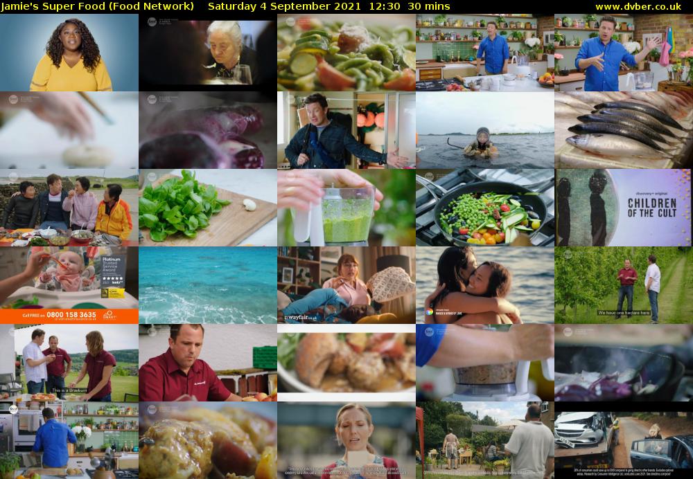 Jamie's Super Food (Food Network) Saturday 4 September 2021 13:30 - 14:00