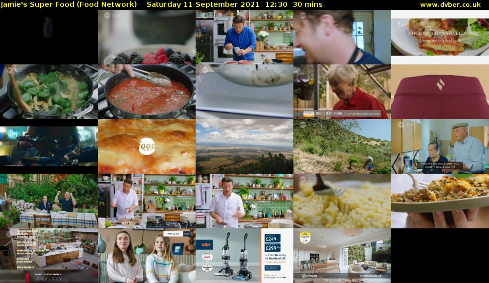 Jamie's Super Food (Food Network) Saturday 11 September 2021 13:30 - 14:00