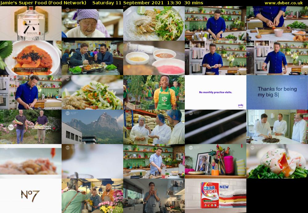 Jamie's Super Food (Food Network) Saturday 11 September 2021 14:30 - 15:00