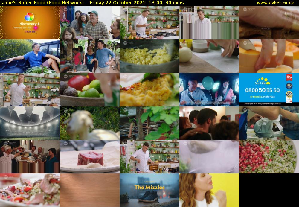 Jamie's Super Food (Food Network) Friday 22 October 2021 13:00 - 13:30