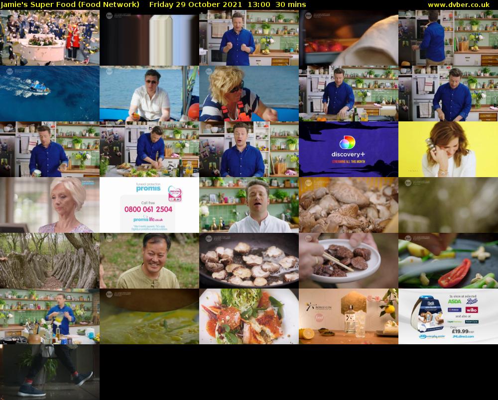 Jamie's Super Food (Food Network) Friday 29 October 2021 13:00 - 13:30