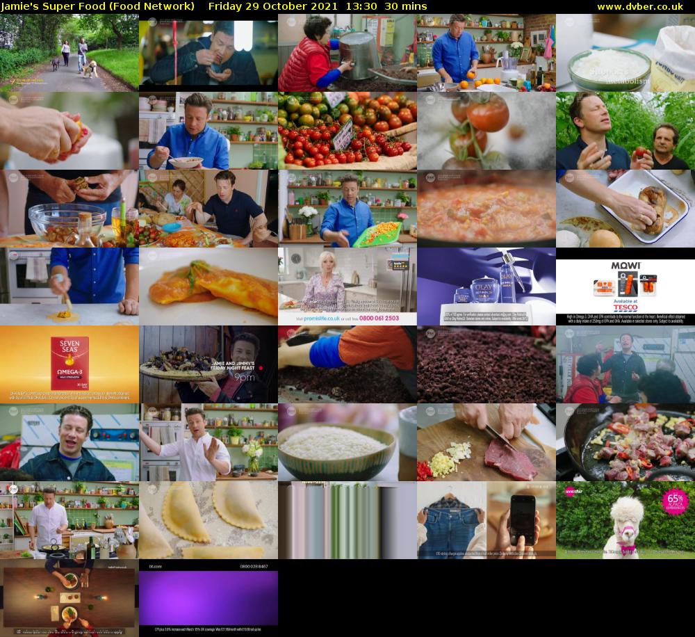 Jamie's Super Food (Food Network) Friday 29 October 2021 13:30 - 14:00
