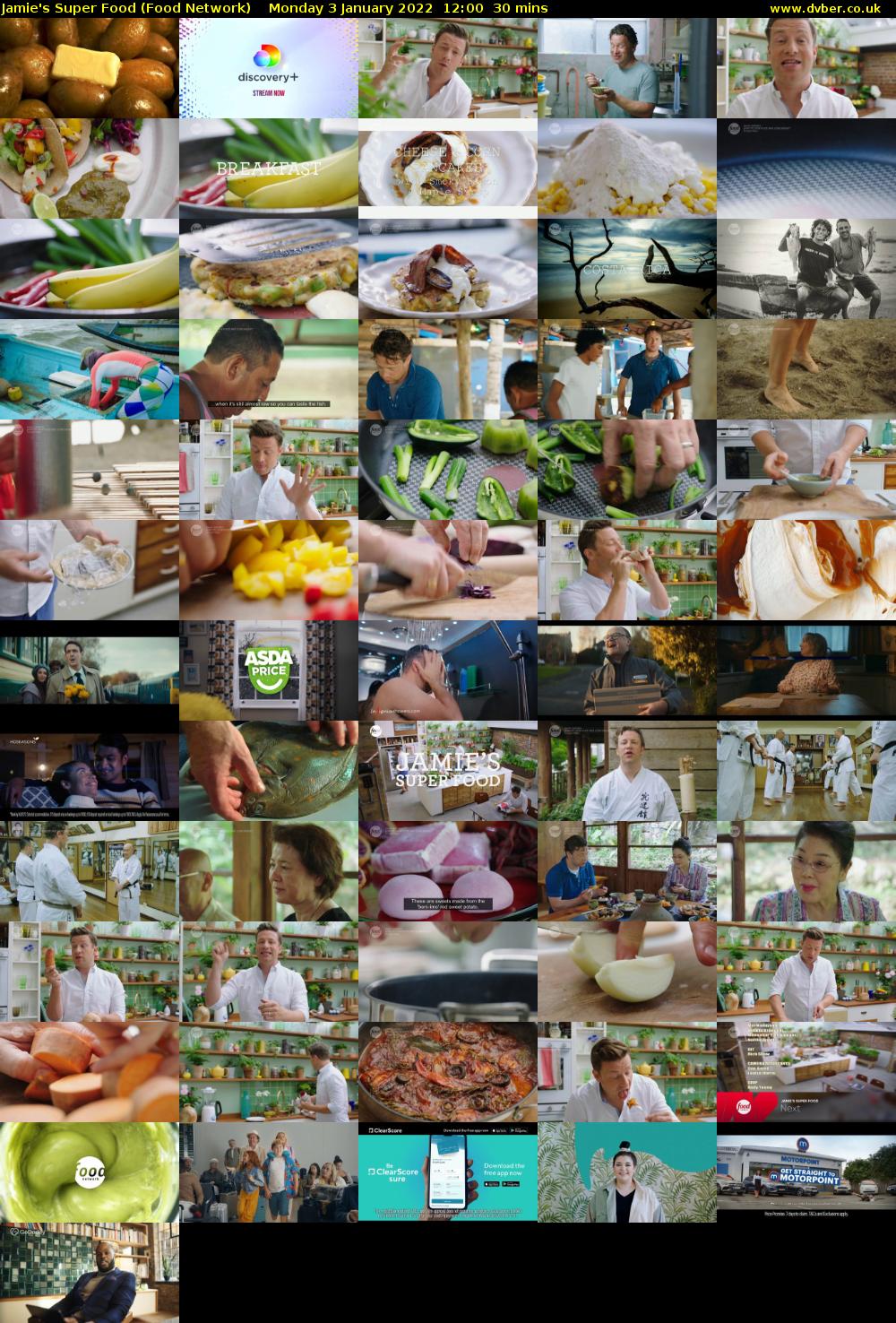 Jamie's Super Food (Food Network) Monday 3 January 2022 12:00 - 12:30