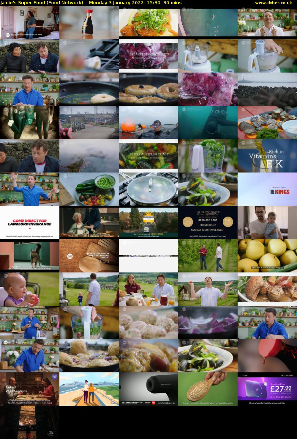 Jamie's Super Food (Food Network) Monday 3 January 2022 15:30 - 16:00