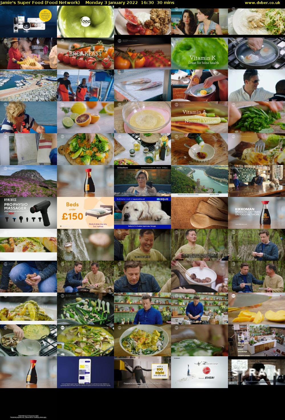 Jamie's Super Food (Food Network) Monday 3 January 2022 16:30 - 17:00