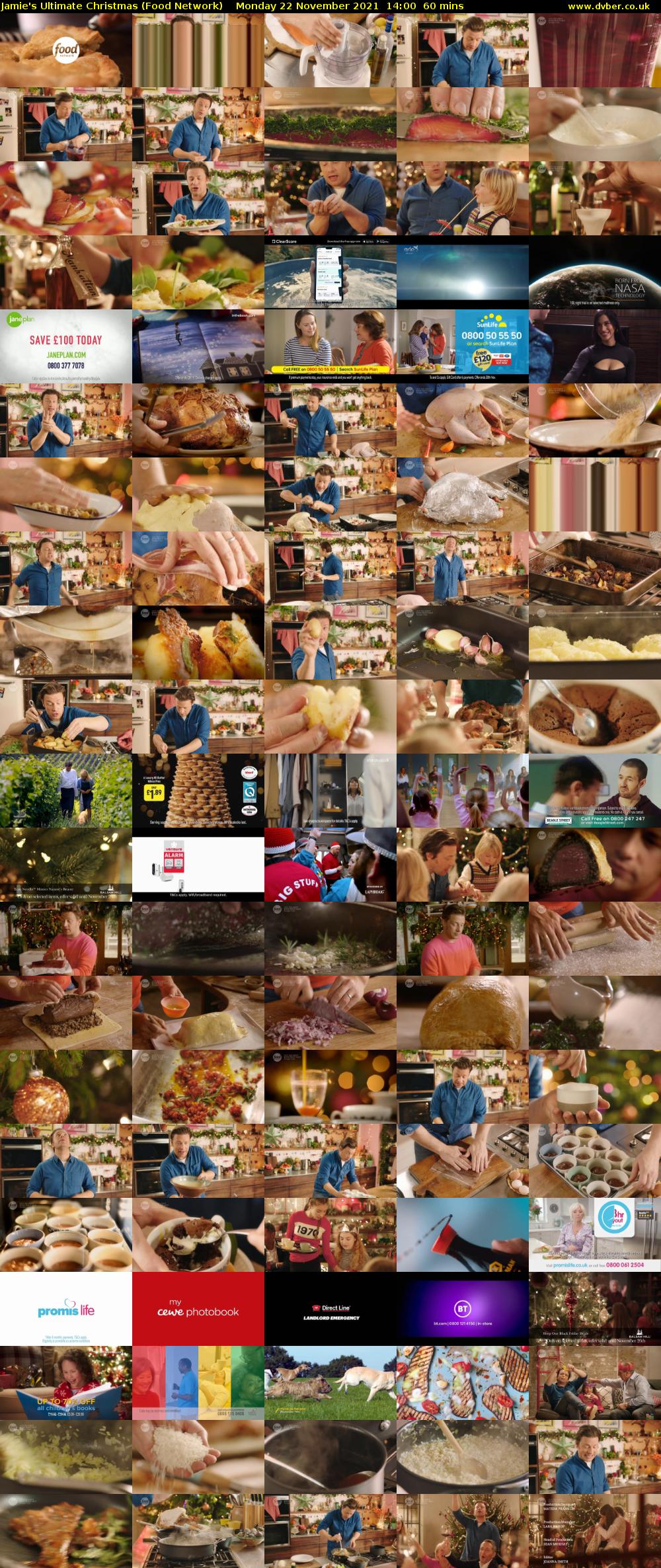 Jamie's Ultimate Christmas (Food Network) Monday 22 November 2021 14:00 - 15:00