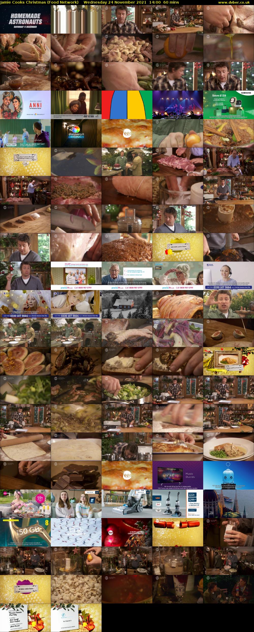 Jamie Cooks Christmas (Food Network) Wednesday 24 November 2021 14:00 - 15:00