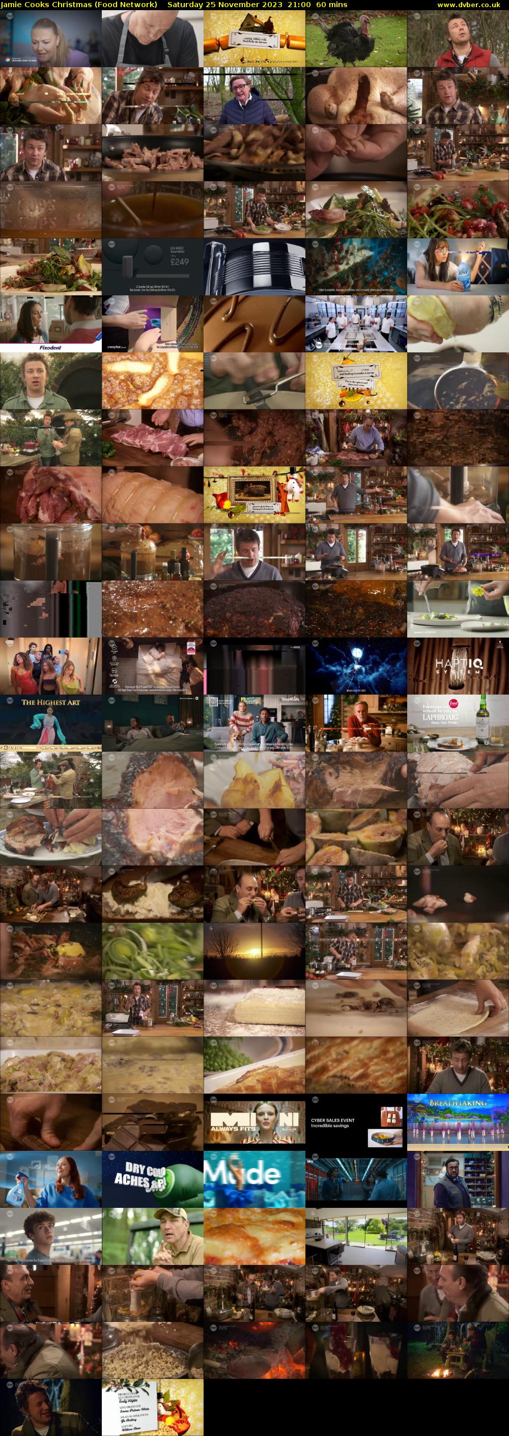 Jamie Cooks Christmas (Food Network) Saturday 25 November 2023 21:00 - 22:00