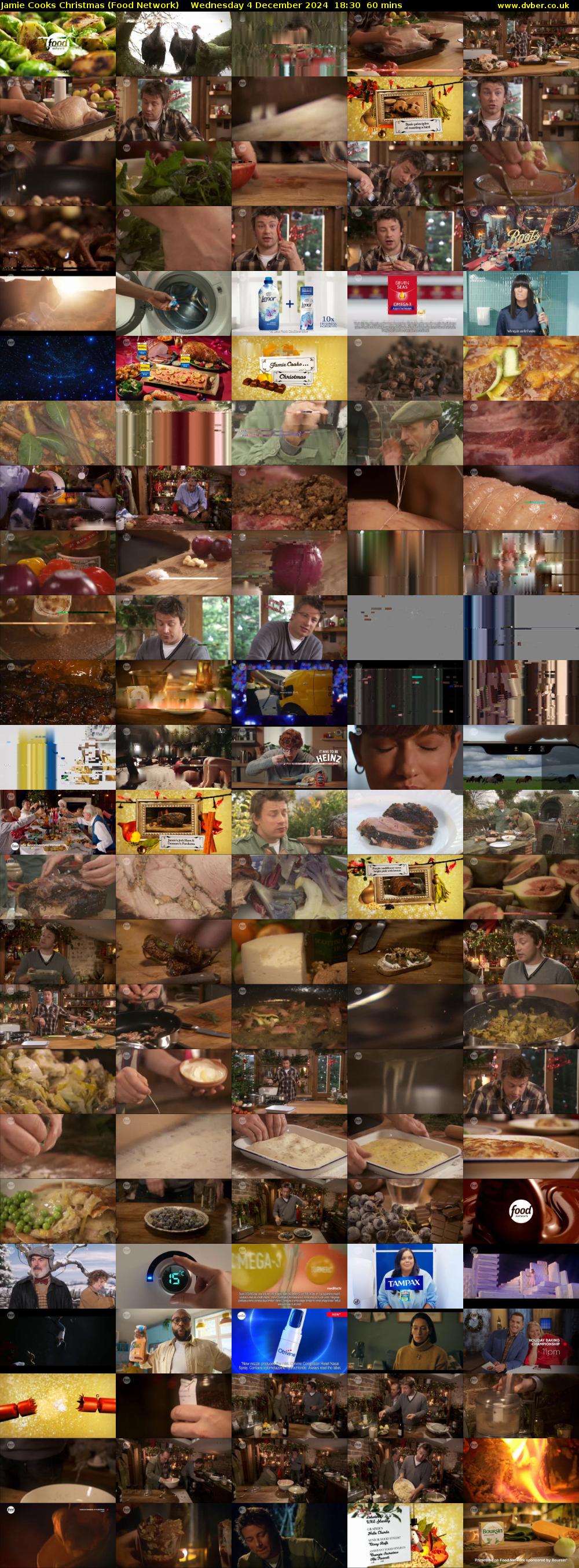 Jamie Cooks Christmas (Food Network) Wednesday 4 December 2024 18:30 - 19:30