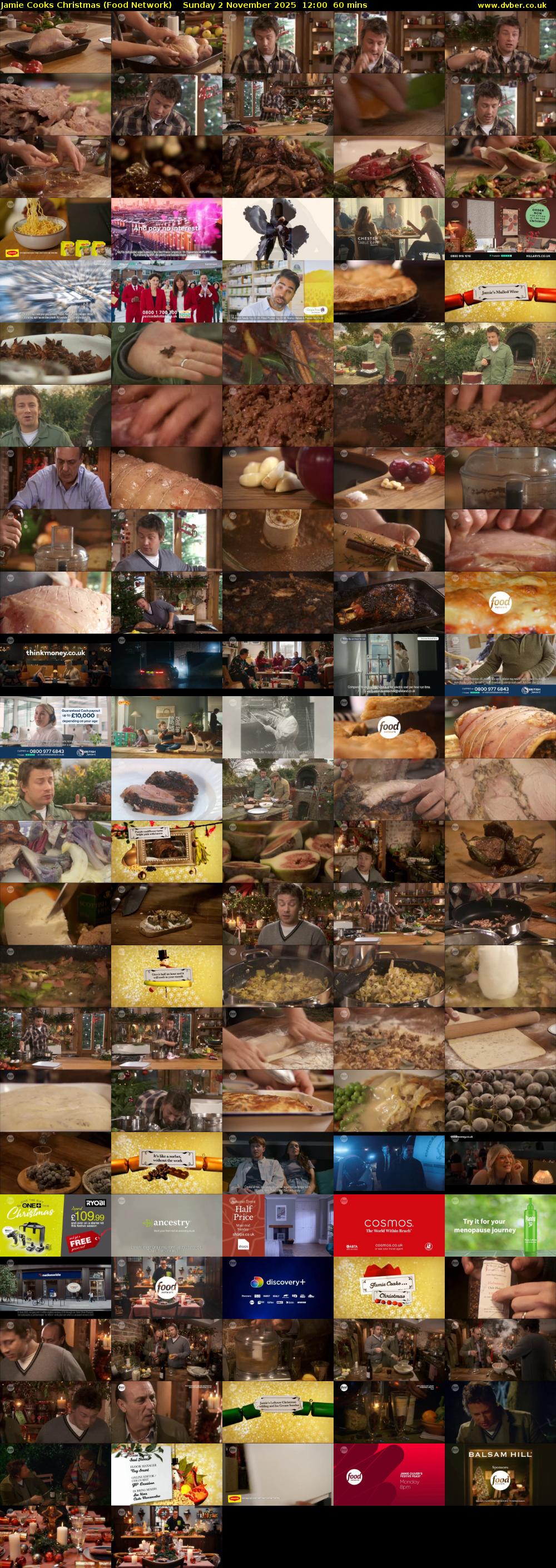 Jamie Cooks Christmas (Food Network) Sunday 2 November 2025 12:00 - 13:00