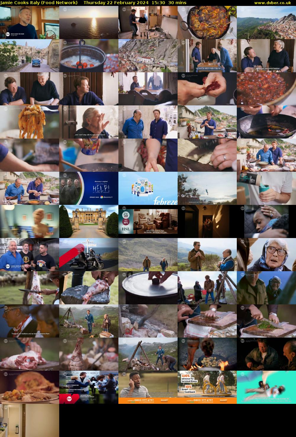Jamie Cooks Italy (Food Network) Thursday 22 February 2024 15:30 - 16:00