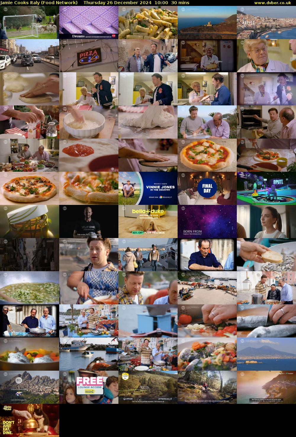 Jamie Cooks Italy (Food Network) Thursday 26 December 2024 10:00 - 10:30