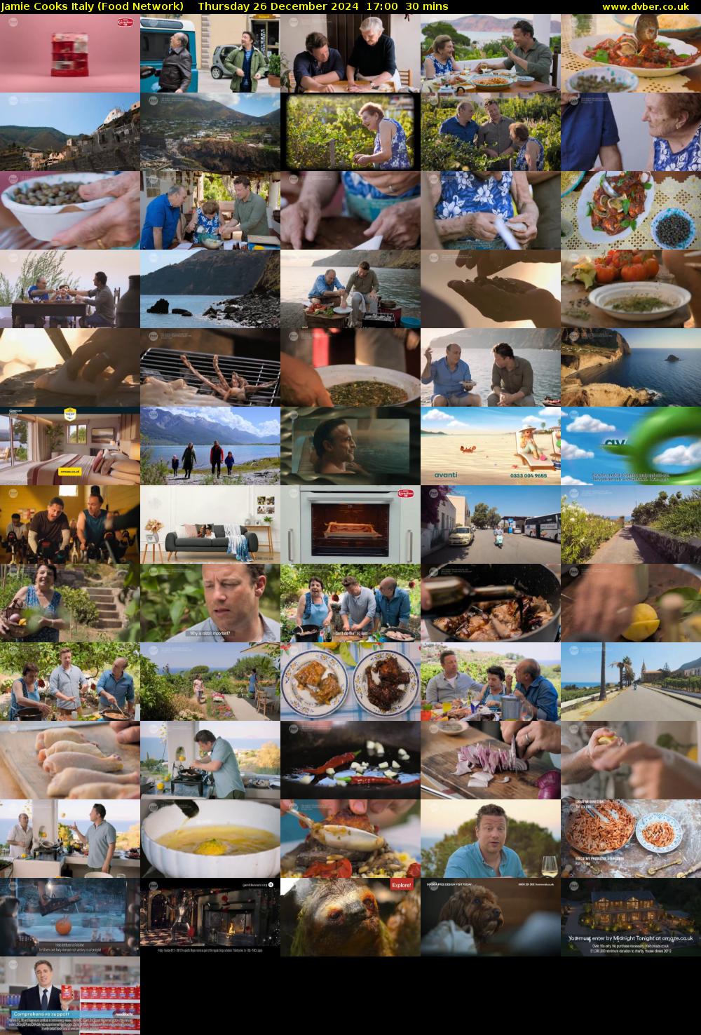 Jamie Cooks Italy (Food Network) Thursday 26 December 2024 17:00 - 17:30